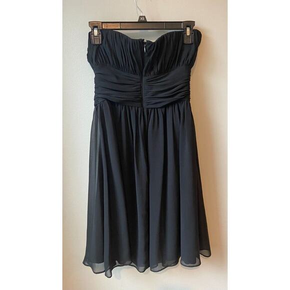 White House Black Market Black Strapless Fit & Flare Dress, Size 4 - Picture 5 of 6